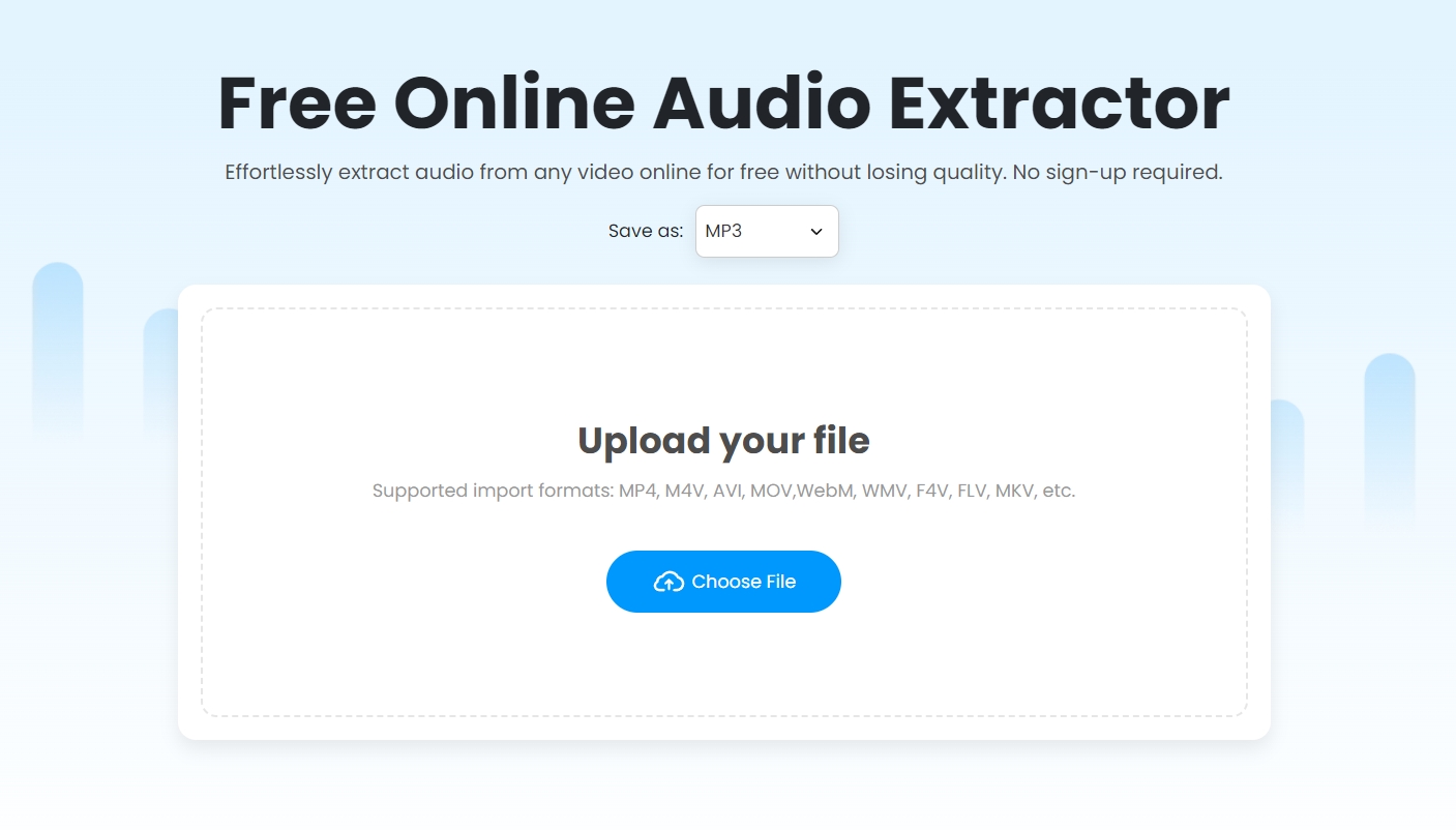 Free online audio extractor