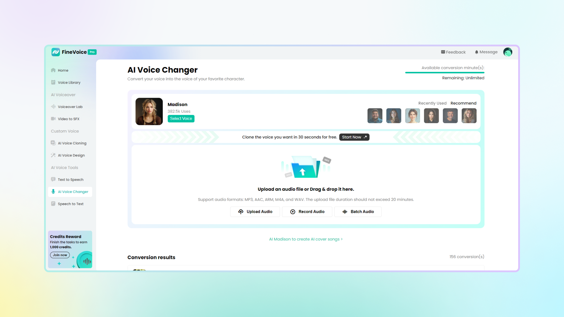 FineVoice Screenshot