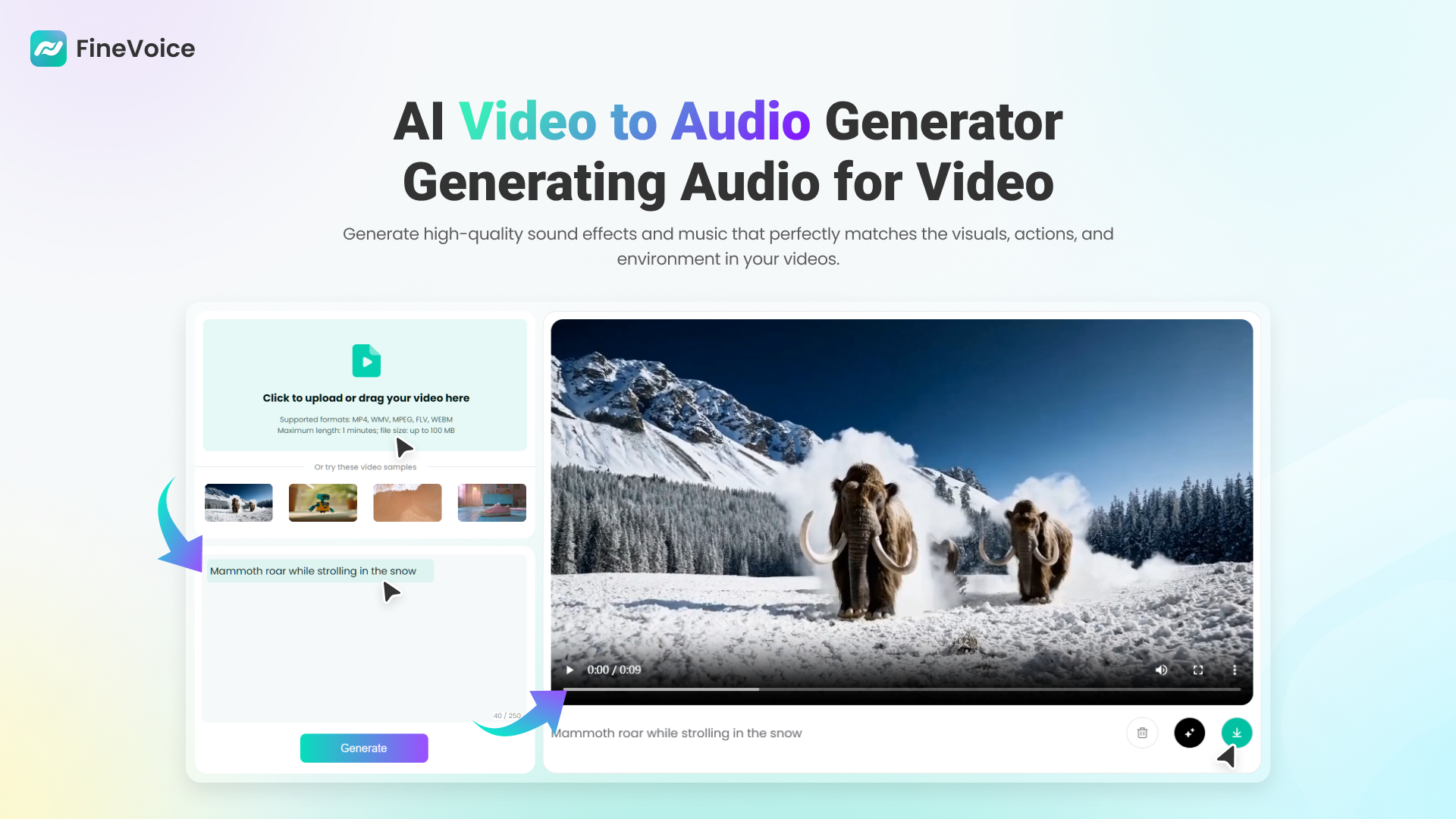 FineVoice Video to Sound Effect