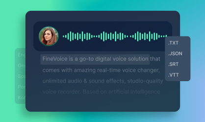 Un software para transcribir audio a texto mostrando el proceso de conversión.