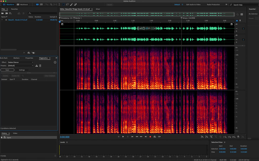launch Adobe Audition