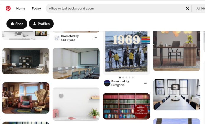 Pinterest - Office Virtual Background for Zoom