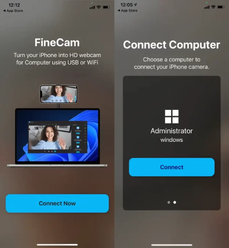 Choose One Computer to Connect Your iPhone Camera - FineCam