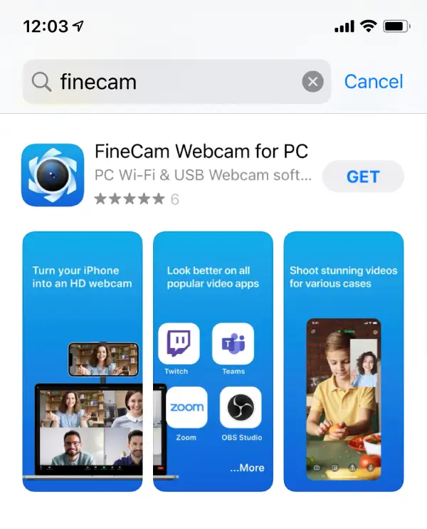 Download and Install FineCam App from App Store