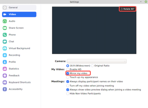 how to flip webcam in windows 10