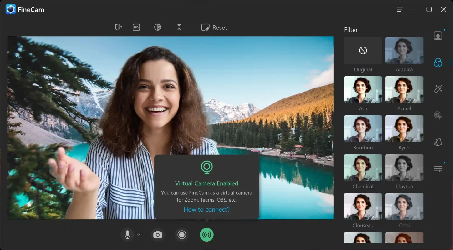 Enable Virtual Camera on FineCam