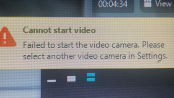 Failed to start the video camera - from Reddit by Liam_Xtreme