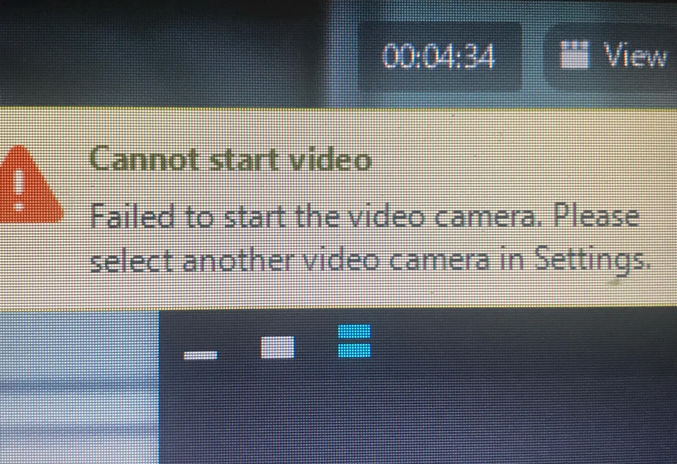 Failed to start the video camera - from Reddit by Liam_Xtreme