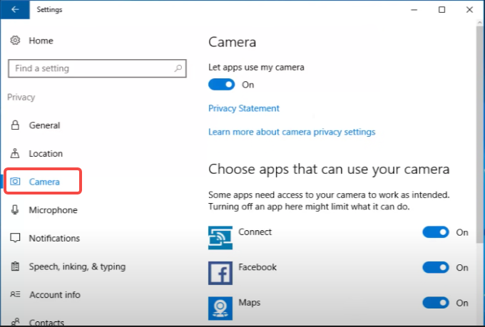  Allow Camera Permission on Windows