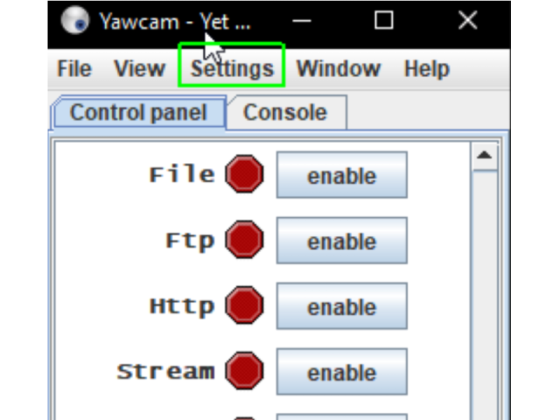 Turn Laptop Webcam into Security Camera Yawcam Step 1