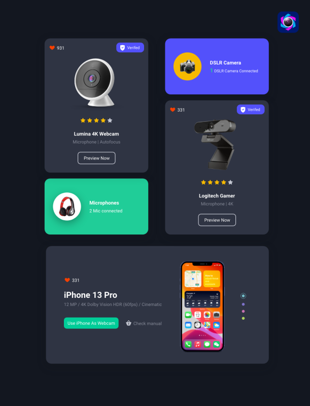 VibeCam Widget Concept 2