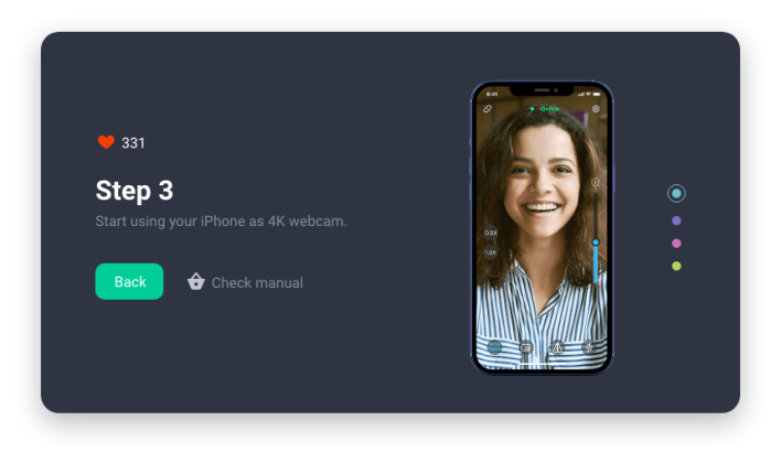 VibeCam Widget Concept 4 - Use iPhone As Webcam Step 3