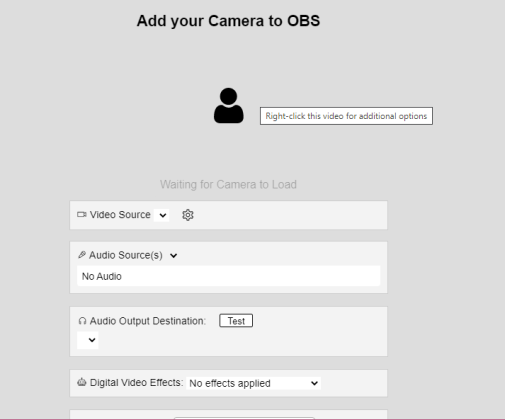 Add Your Camera to OBS Studio - Configurations