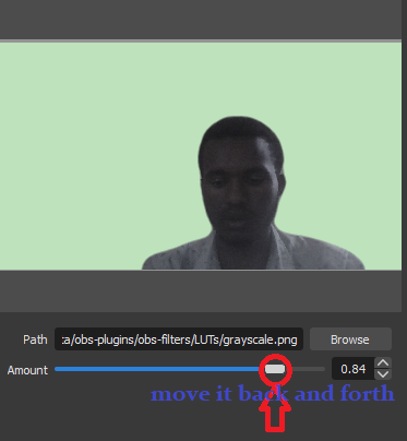 Adjust Amount of OBS LUT Filter