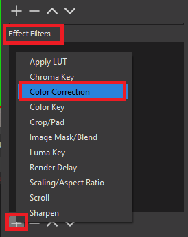 Use Color Correction on OBS Stuido