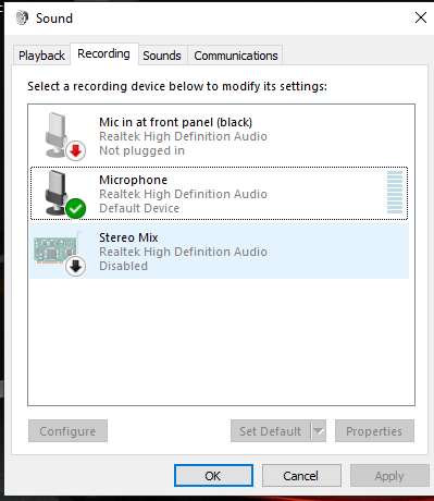 Enabling Realtek HD Audio