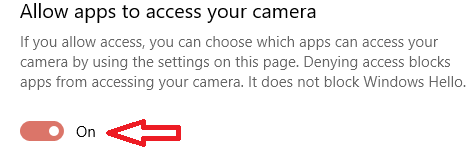 Fix Dell Camera Problem - Allow Apps to Access