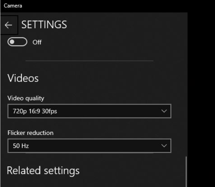 Fix Webcam Flickering - Camera Settings