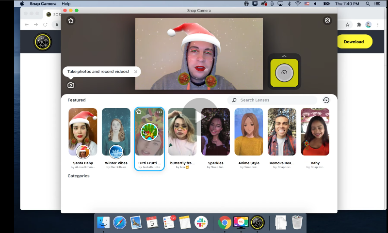 How to Add Face Camera Filters on MacBook - Step 3