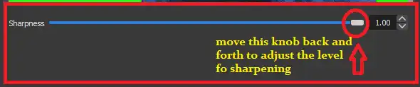 OBS Studio Sharpen Settings