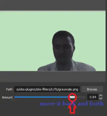 Adjust Amount of OBS LUT Filter