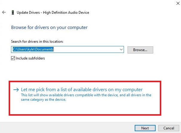 Pick Available Microsoft Driver