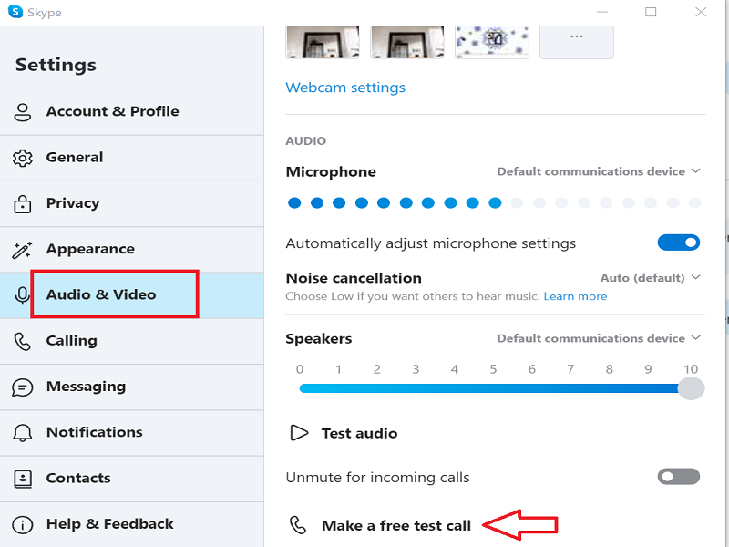 Test Microphone Using Video Chat App Skype - Step 2