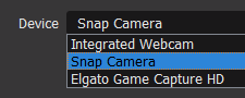Use Snap Camera as Video Source. 