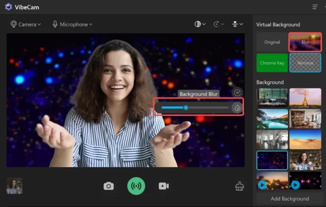 Blur Webcam Background - Vibecam