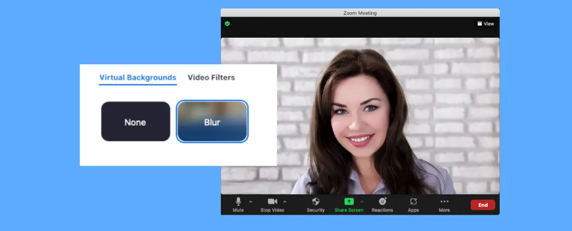 Blur Webcam Background in Zoom Meeting