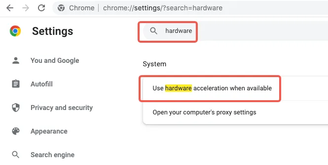 Enable Hardware Acceleration on Google Chrome