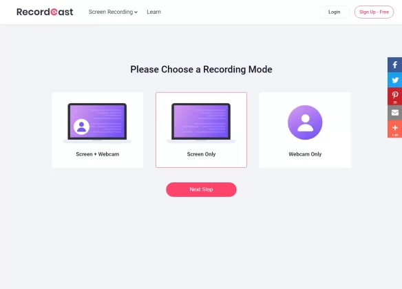 Choose Recording Mode - RecordCast