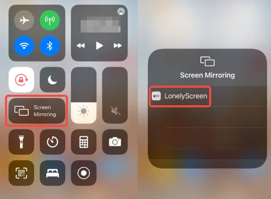 Connect iPhone Screen using LonelyScreen