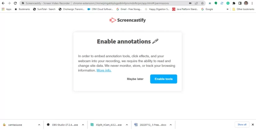 Enable Anootations - ScreenCastify