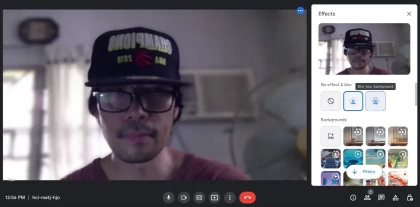 Mac Blur Background on Google Meet