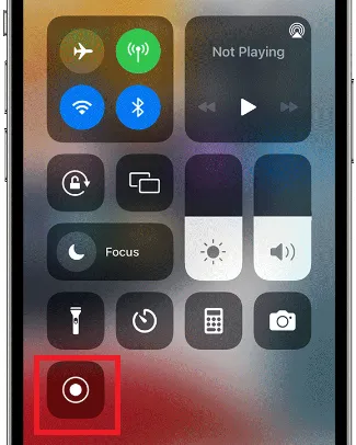 Record Screen Shortcut on iPhone