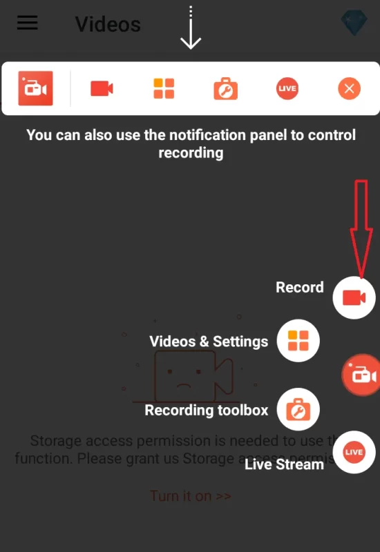 Start Record - AZ Screen Recorder