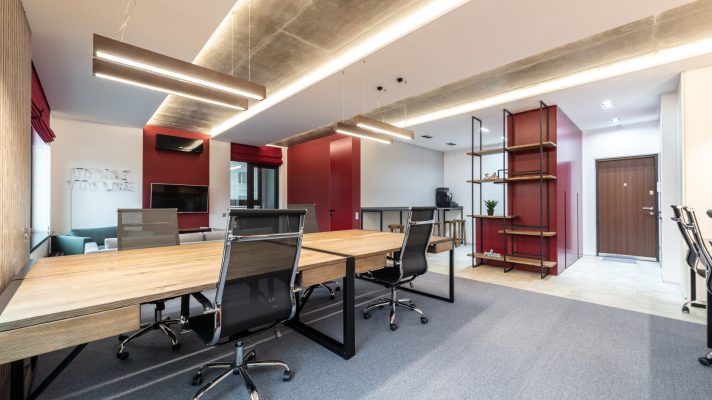 Big Office with Wooden Table