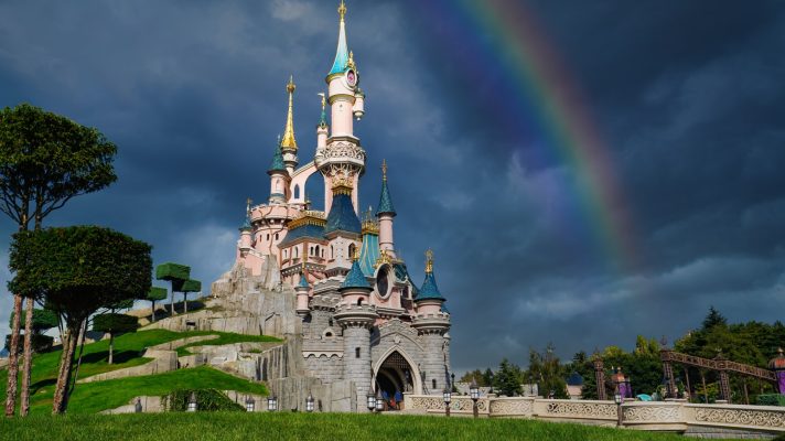 Disney Castle With Rainbow