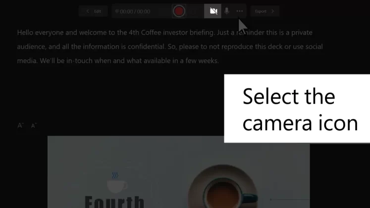 Turn on Your Default Webcam on PowerPoint