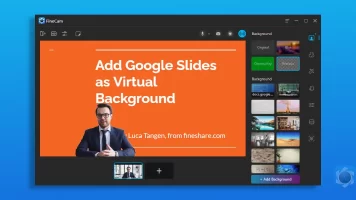 add google slides as webcam background