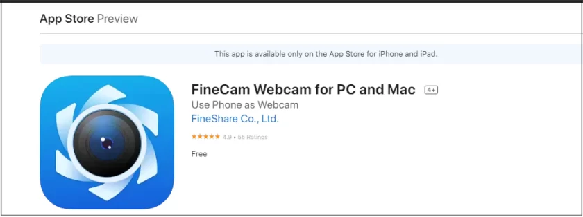 Install FineCam for iOS