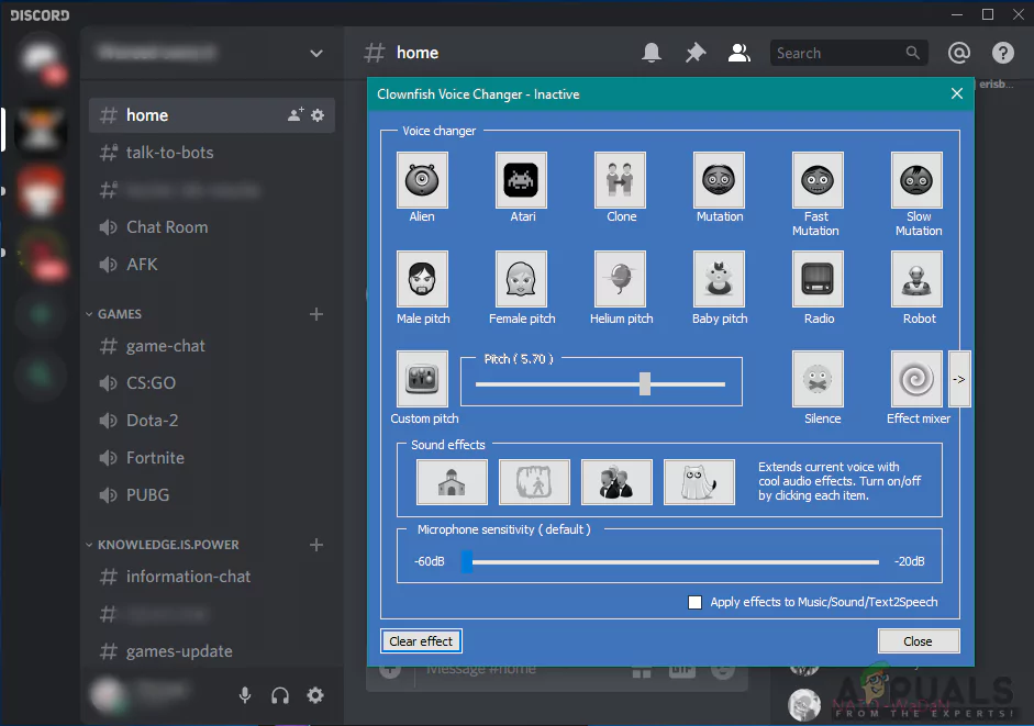 clownfish free voice changer for discord