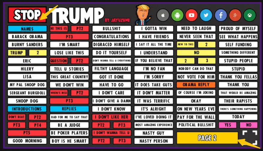 Donald Trump soundboard