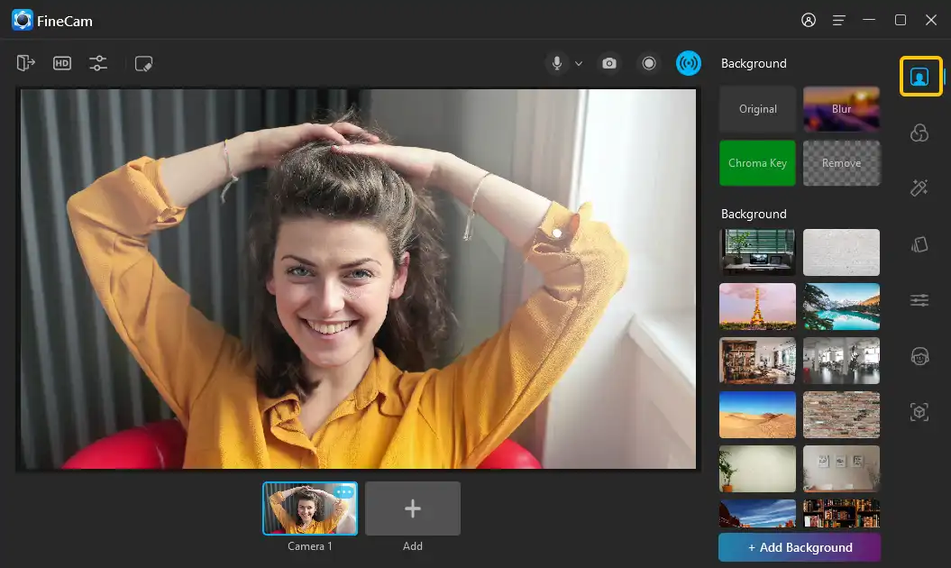 modify your webcam background