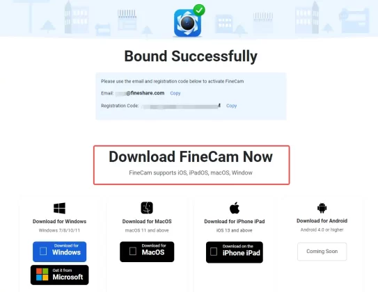 download and install FineCam