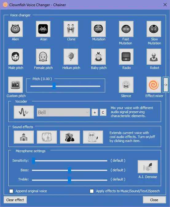 Clownfish Voice Changer