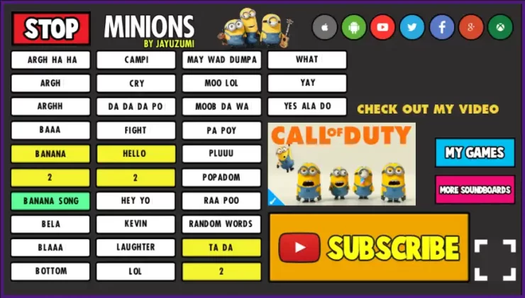 Jayuzumi – Minions Soundboard