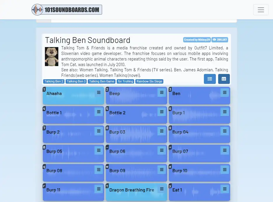 ♬ Talking Ben Game Soundboard