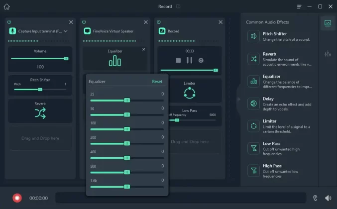 apply and adjust audio effects
